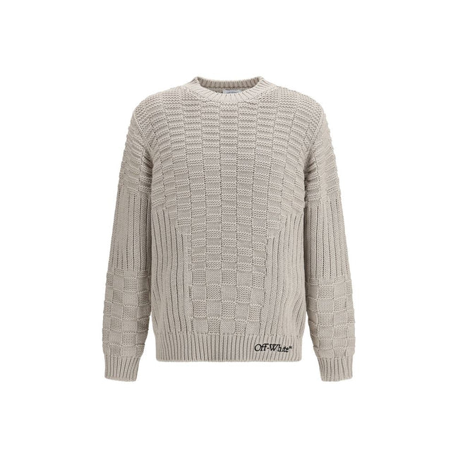 Off-White Hanorac Bej din Bumbac
