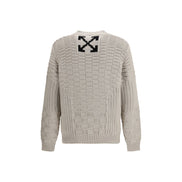 Off-White Hanorac Bej din Bumbac