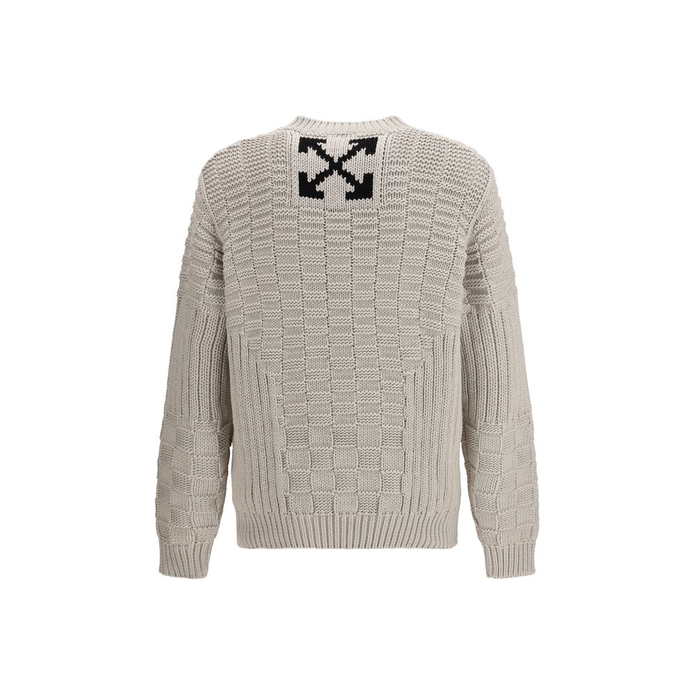 Off-White Hanorac Bej din Bumbac