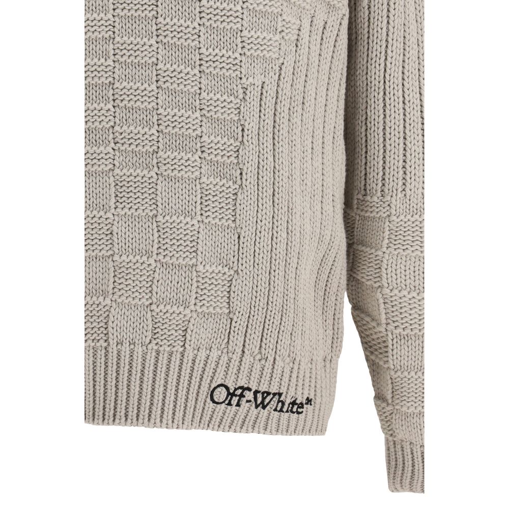 Off-White Hanorac Bej din Bumbac
