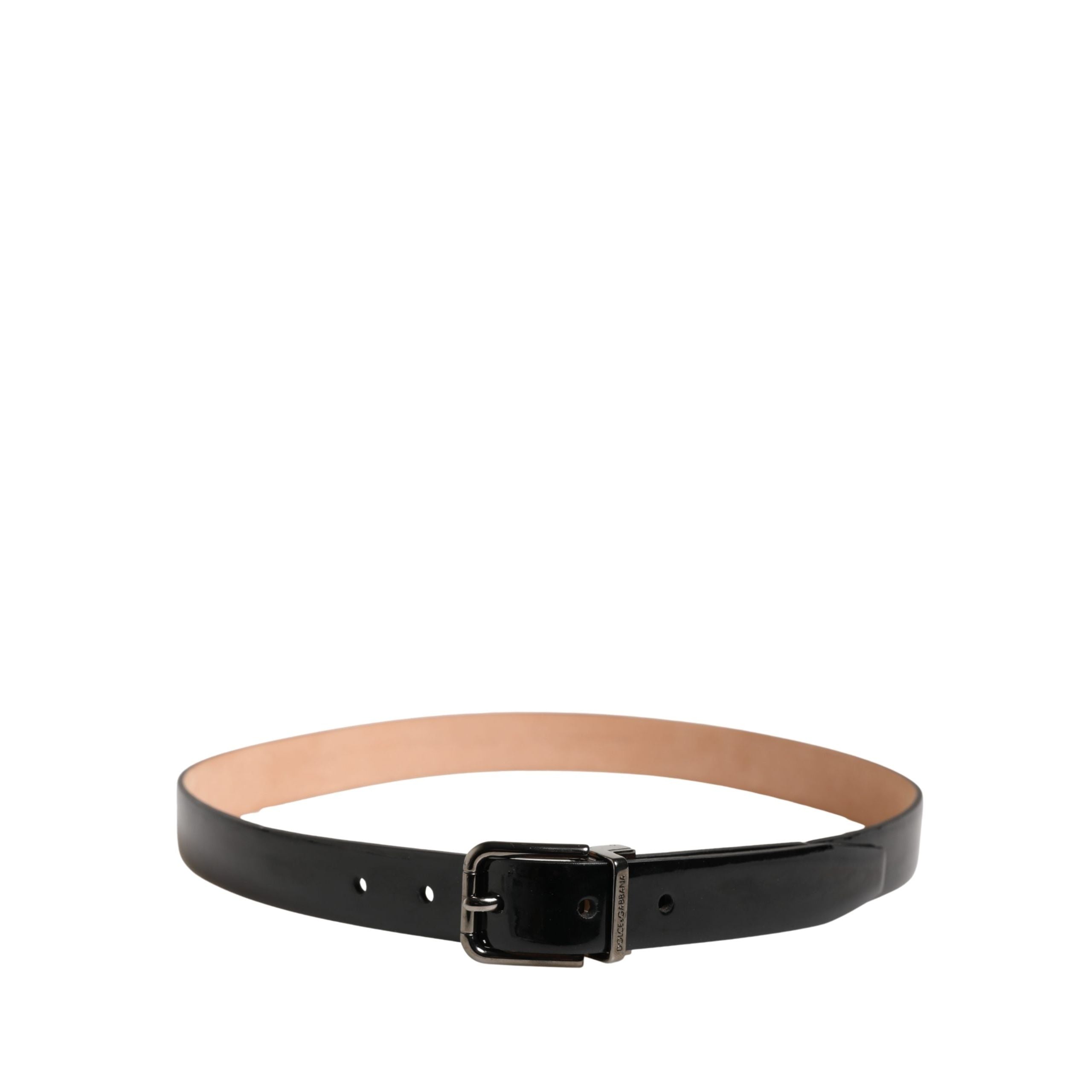 Dolce & Gabbana Black Classic Leather Metal Buckle Belt