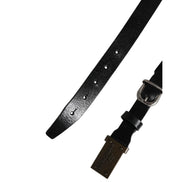 Dolce & Gabbana Black Classic Leather Logo Buckle Belt