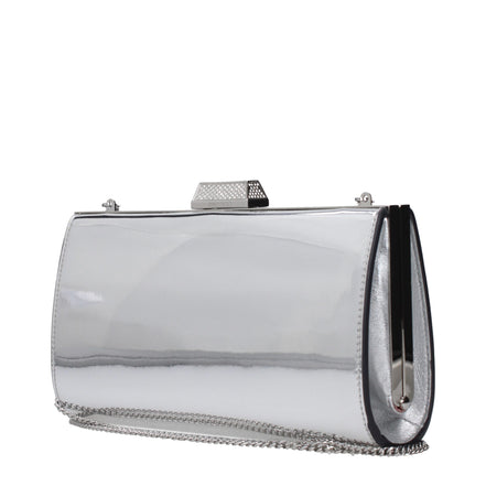 Jimmy Choo Grey Leather Clutch Bag