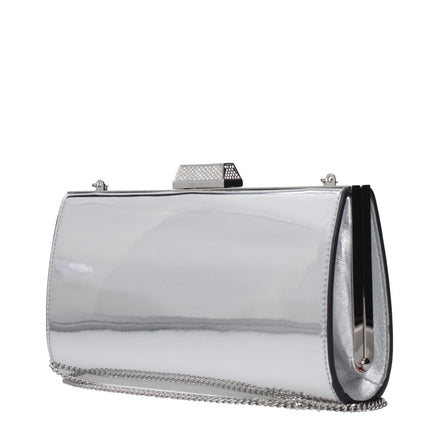 Jimmy Choo Grey Leather Clutch Bag