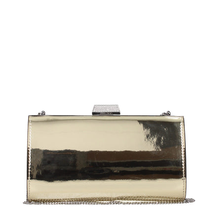 Geantă plic Jimmy Choo din piele aurie