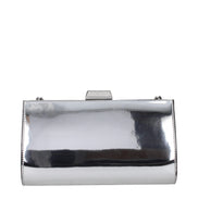 Jimmy Choo Grey Leather Clutch Bag