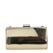 Geantă plic Jimmy Choo din piele aurie