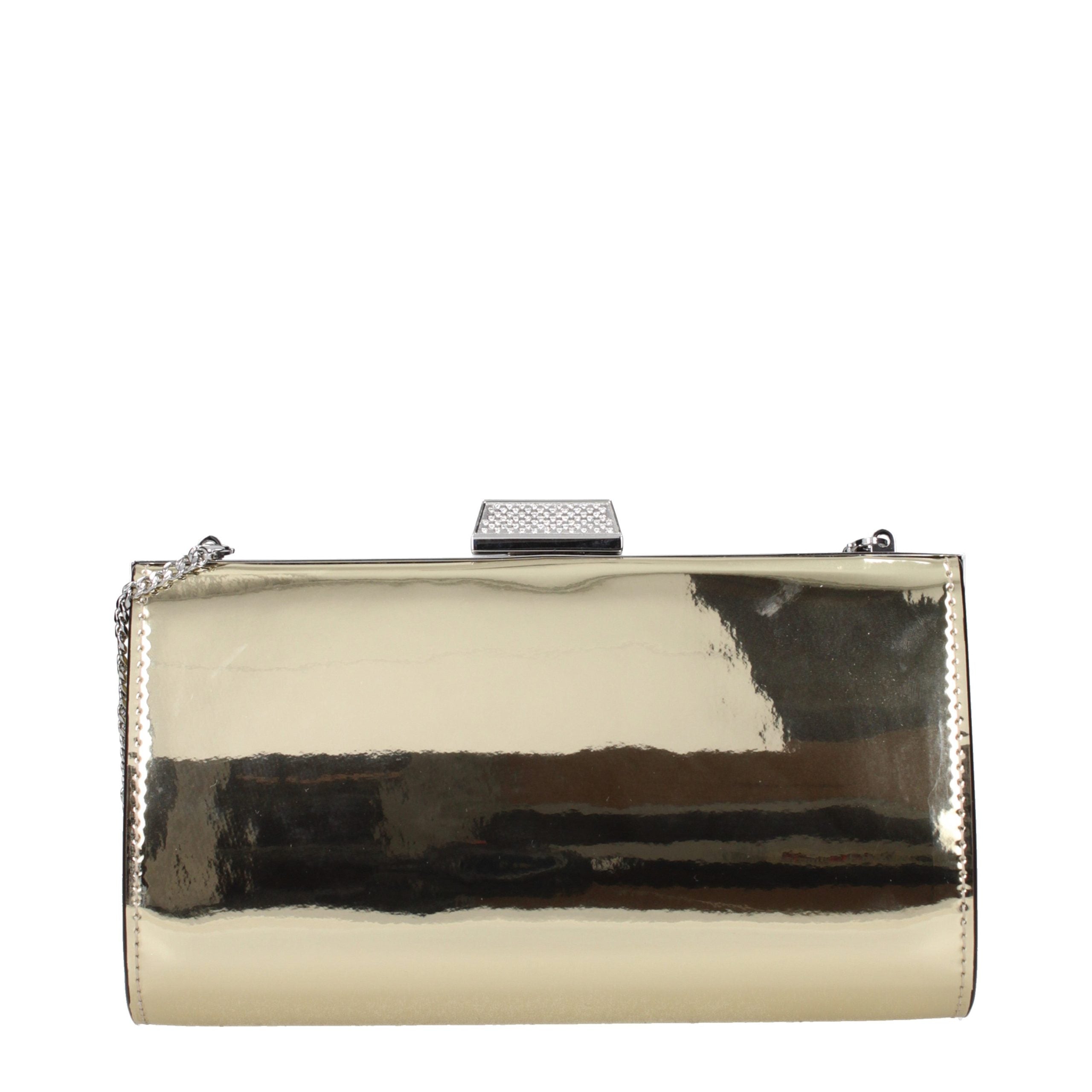 Geantă plic Jimmy Choo din piele aurie