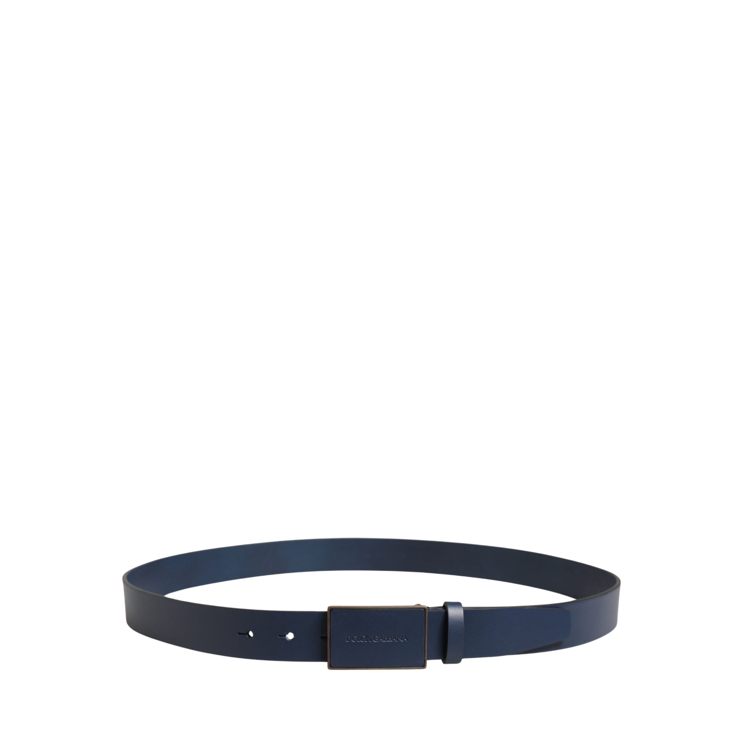 Dolce & Gabbana Blue Logo Metal Buckle Belt