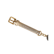 Dolce & Gabbana Gold Brass Chain Coin Embellished Metal Buckle Belt