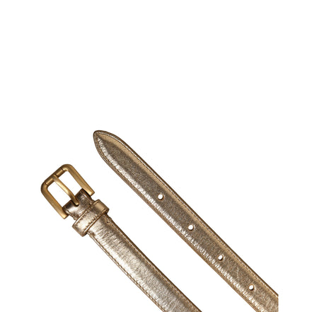 Dolce & Gabbana Gold Brass Chain Coin Embellished Metal Buckle Belt