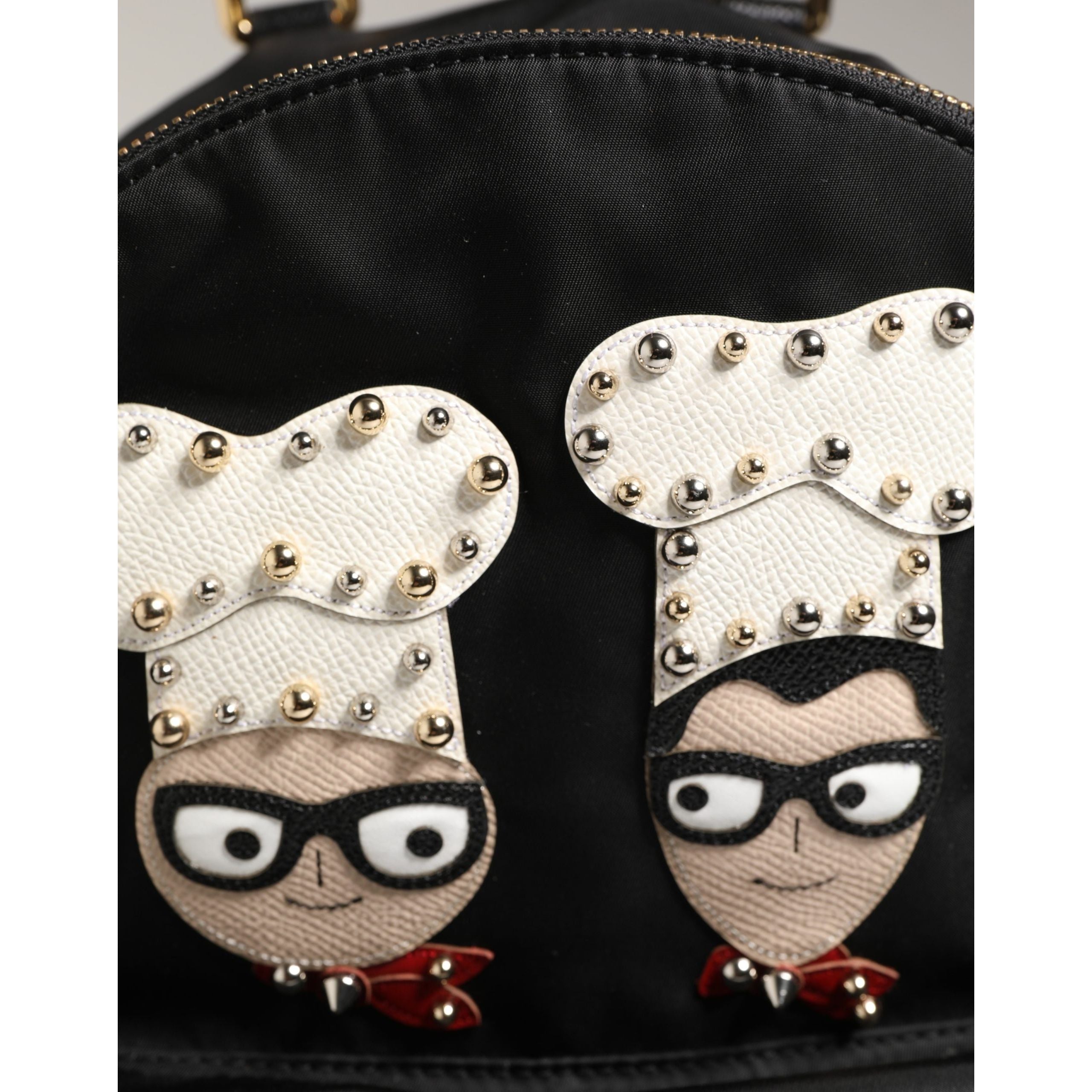 Dolce & Gabbana VULCANO Negru Rucsac #DGFAMILY Embellished