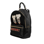 Dolce & Gabbana VULCANO Negru Rucsac #DGFAMILY Embellished