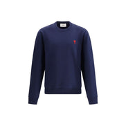 Ami Paris Blue Cotton Sweatshirt