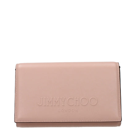 Geantă plic Jimmy Choo din piele roz