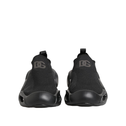 Dolce & Gabbana Black Slip On Wave Tenisi Joși