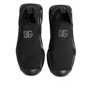 Dolce & Gabbana Black Slip On Wave Tenisi Joși