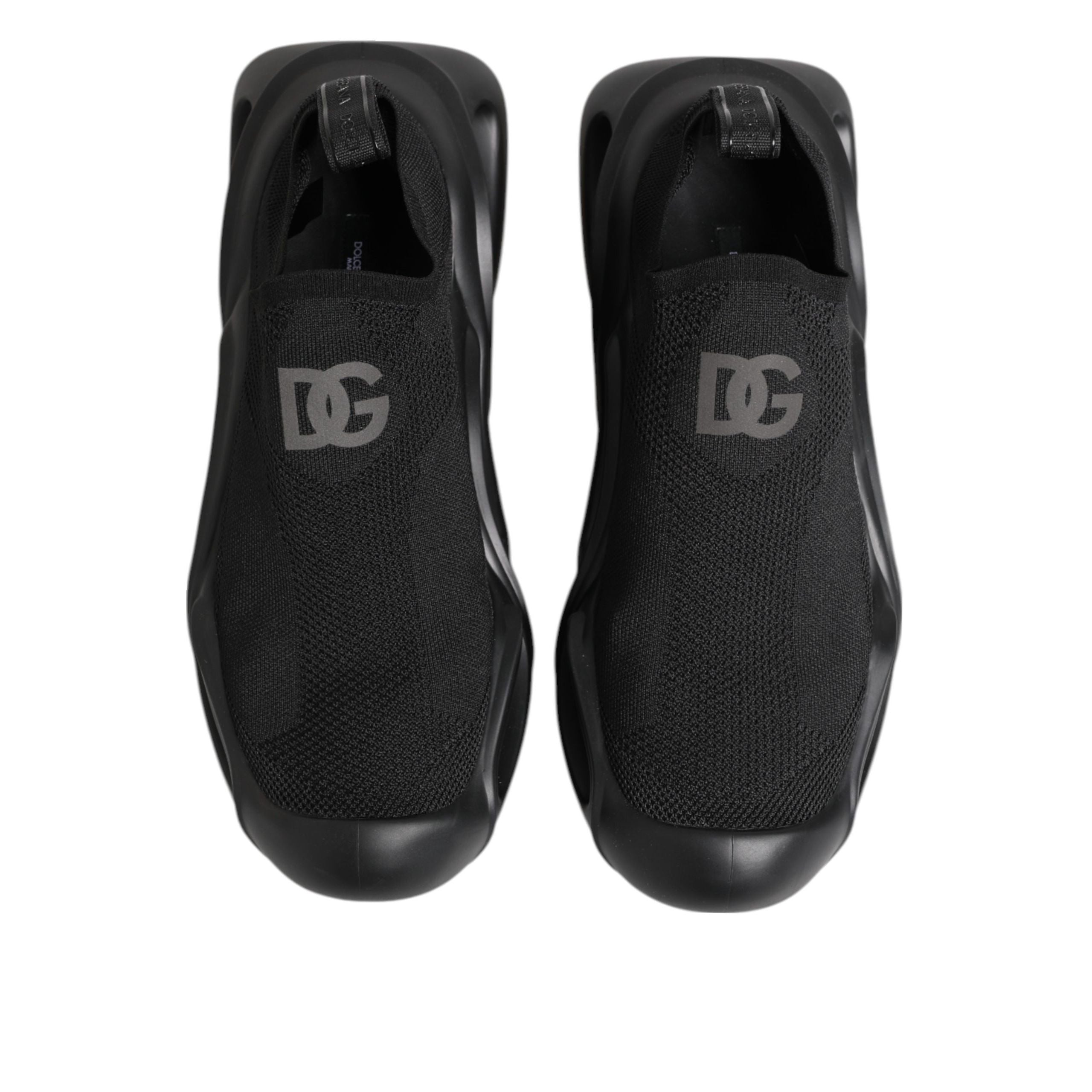 Dolce & Gabbana Black Slip On Wave Tenisi Joși
