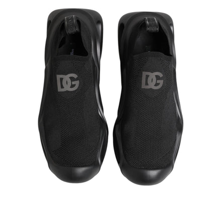 Dolce & Gabbana Black Slip On Wave Tenisi Joși