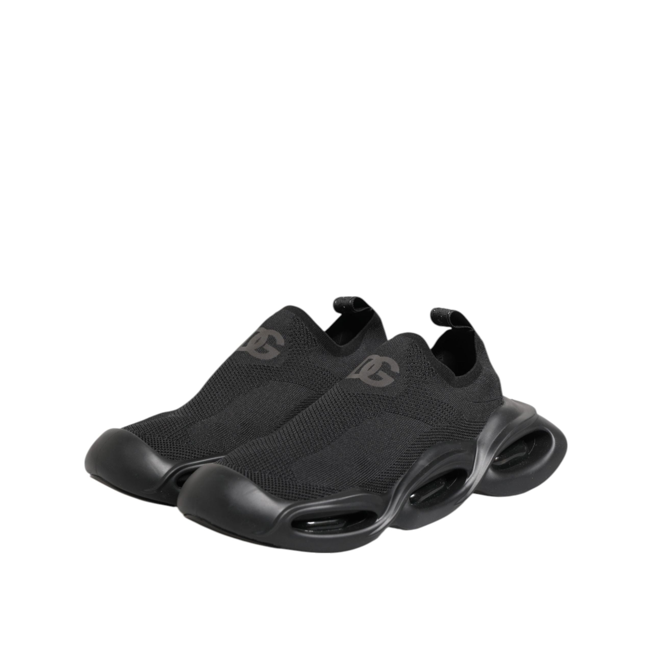 Dolce & Gabbana Black Slip On Wave Tenisi Joși