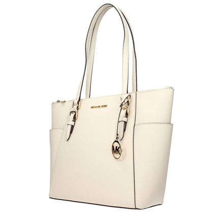 Geantă de umăr Michael Kors din piele bej