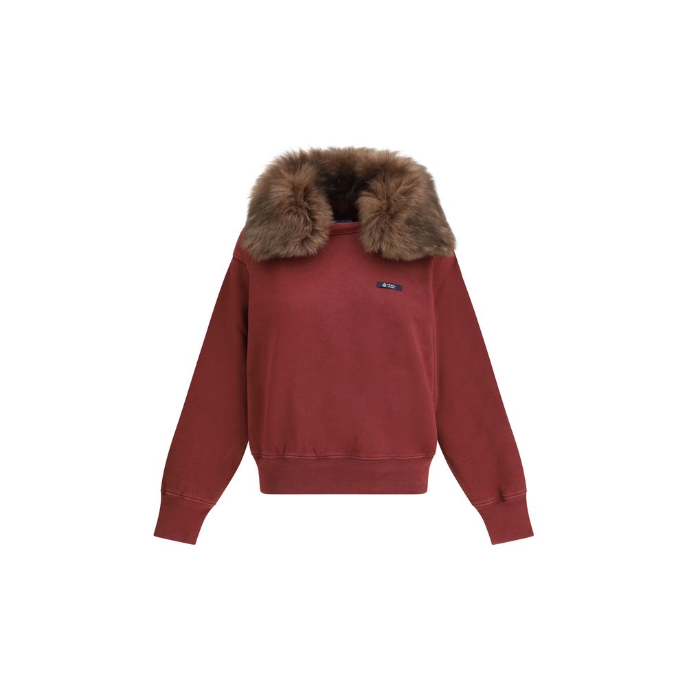 Prada Hanorac Bordeaux din Bumbac