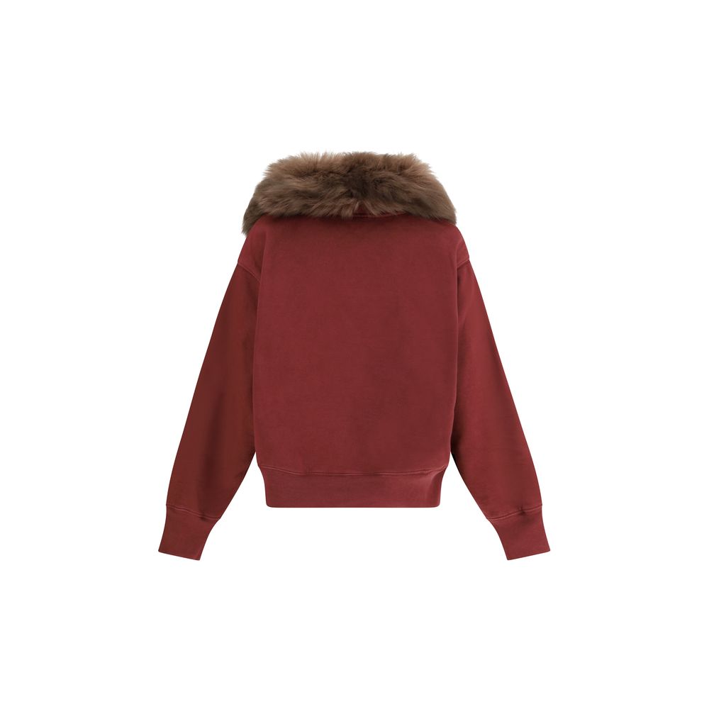 Prada Hanorac Bordeaux din Bumbac
