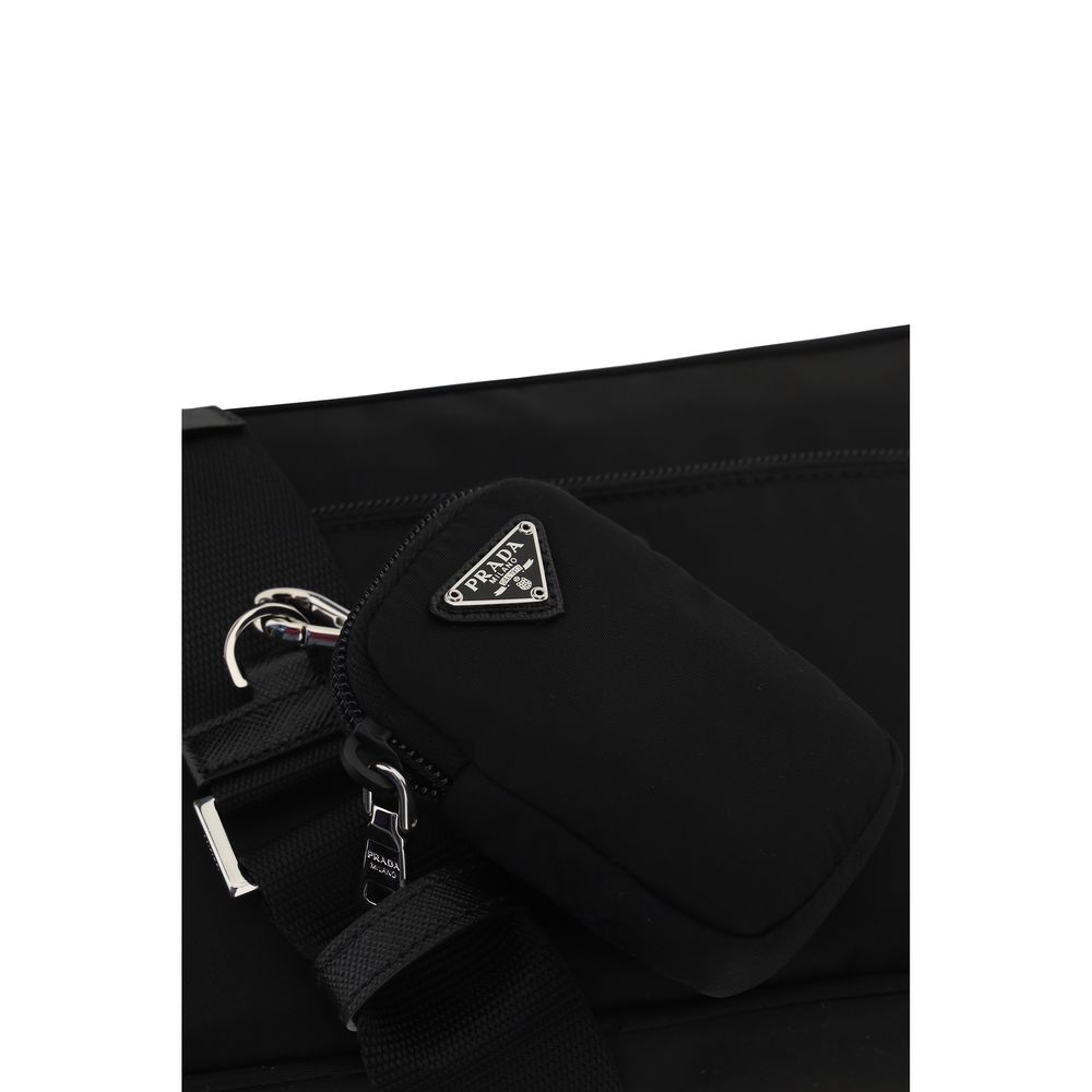 Prada Geantă de Umăr Neagră din Nylon