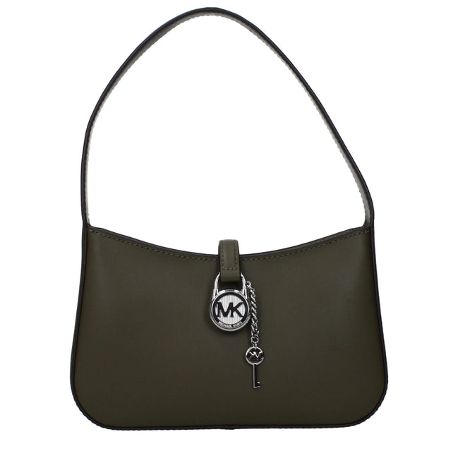 Geantă de mână Michael Kors din piele verde