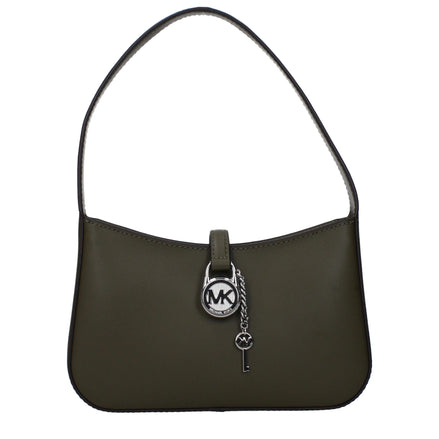 Geantă de mână Michael Kors din piele verde