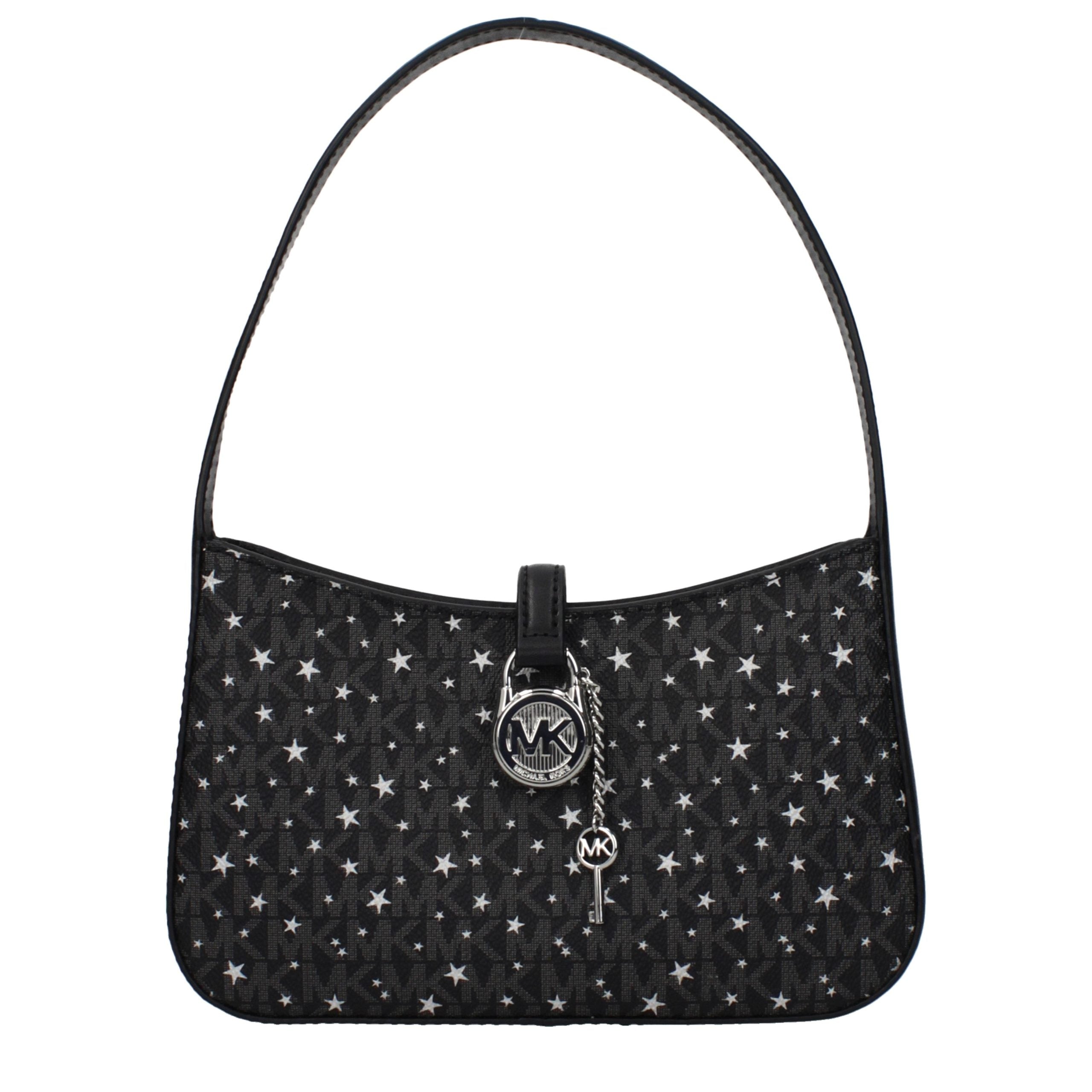 Geantă de mână Michael Kors neagră din material textil