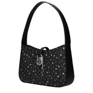 Geantă de mână Michael Kors neagră din material textil
