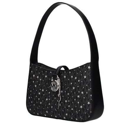 Geantă de mână Michael Kors neagră din material textil