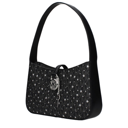 Geantă de mână Michael Kors neagră din material textil
