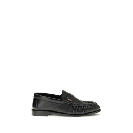 Saint Laurent Black Slip-On Loafers