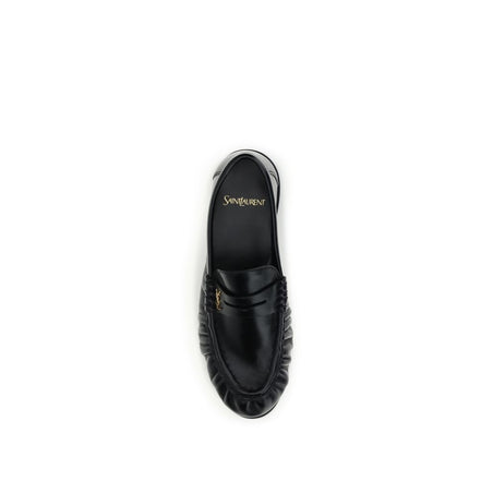 Saint Laurent Black Slip-On Loafers
