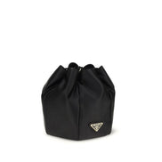 Prada Black Silk Bucket Bag