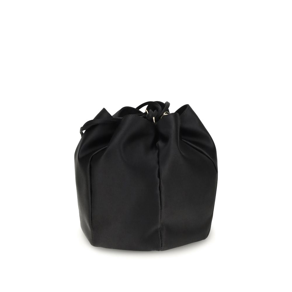 Prada Black Silk Bucket Bag