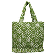 Geantă de umăr Tory Burch verde, tip bumbac
