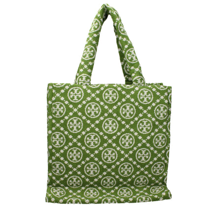 Geantă de umăr Tory Burch verde, tip bumbac