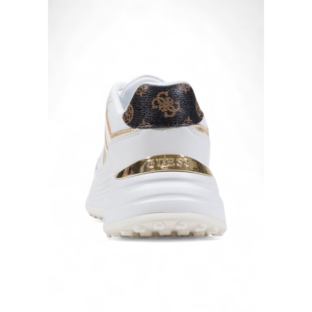 Guess White Polyurethane Chunky Sneakers