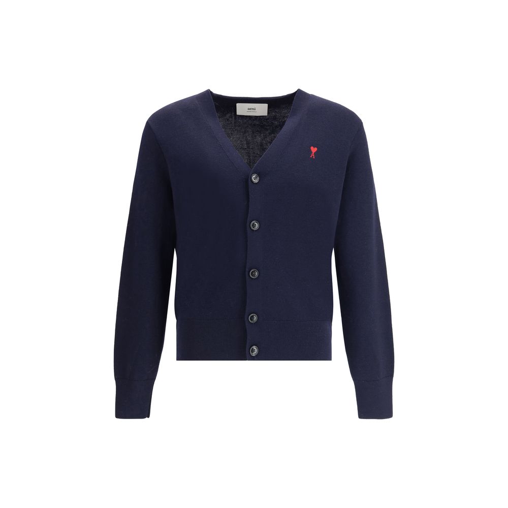 Ami Paris Cardigan Albastru din Lână