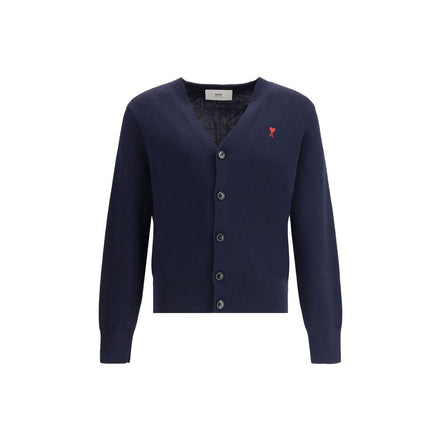 Ami Paris Cardigan Albastru din Lână