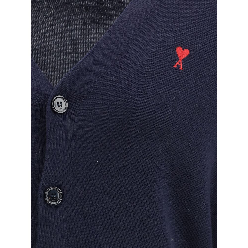 Ami Paris Cardigan Albastru din Lână