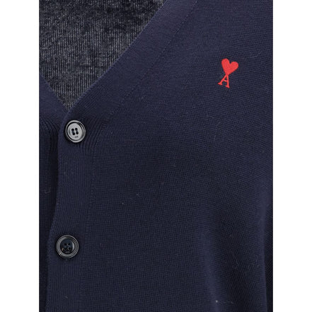 Ami Paris Cardigan Albastru din Lână