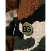 Dolce & Gabbana Pulover multicolor camuflaj tricotat intarsia