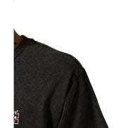 Tricou Dolce & Gabbana Gri cu Guler Rotund și Logo Decorat