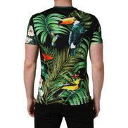 Tricou Dolce & Gabbana din bumbac cu decolteu rotund și imprimeu Black Bird