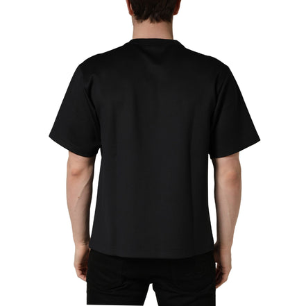 Tricou negru cu aplicații la baza gâtului Dolce & Gabbana Have Fun
