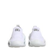 Adidași Dolce & Gabbana albi, slip-on, model Wave, cu profil jos